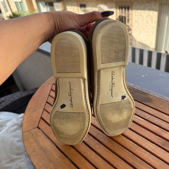 Salvatore Ferragamo Mens  Suede Moccasin Loafers With Rubber Sole Size 9 - Picture 6 of 8